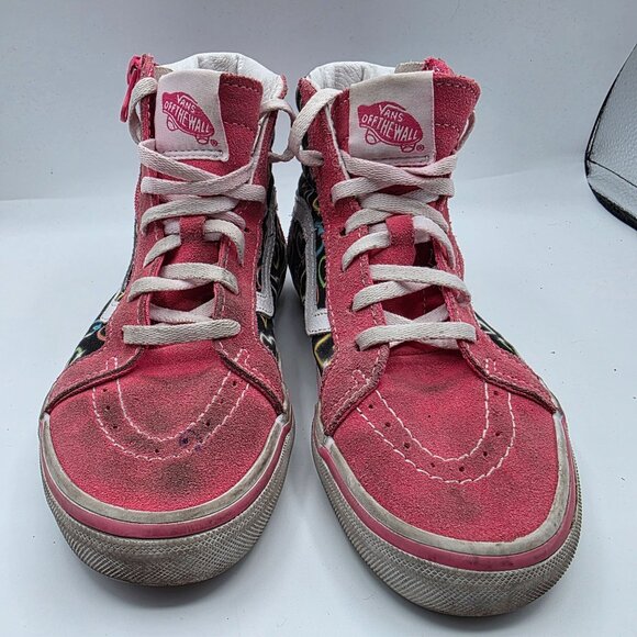 Vans Sk8 Hi Reissue Girls Size 3 Pink Side Zip Sneakers School Casual Outdoors - Picture 2 of 13